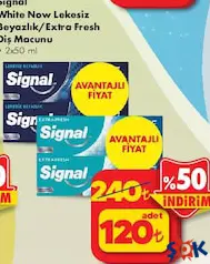 SİGNAL WHİTE NOW LEKESİZ BEYAZLIK/EXTRA FRESH DİŞ MACUNU SİGNAL WHİTE NOW LEKESİZ BEYAZLIK/EXTRA FRESH DİŞ MACUNU